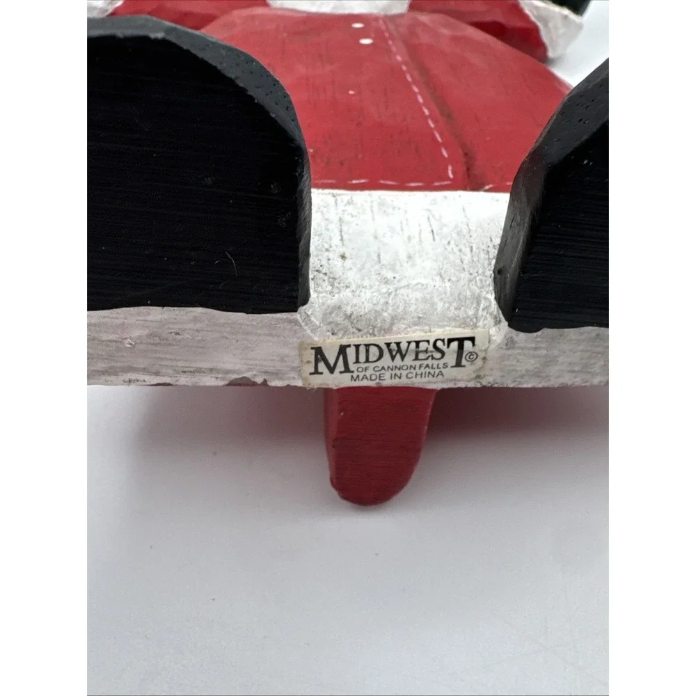 Vtg Midwest‎ Cannon Falls Santa Candy Cane Holder Figurine Eddie Walker AS IS